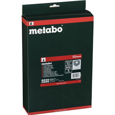 Metabo 5 sacchetti filtro tessuto non tessuto 25 l 30 l