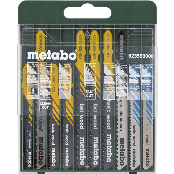 Metabo ass. lame per seghetto alternativo 10 pz.