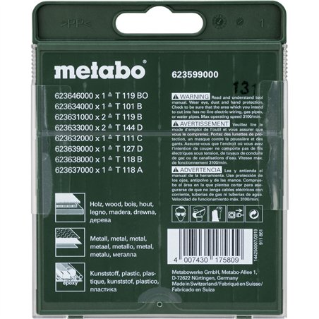 Metabo ass. lame per seghetto alternativo 10 pz.