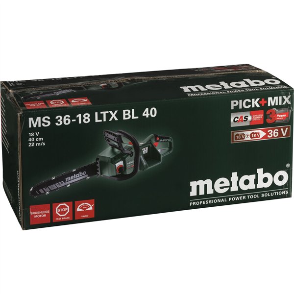 Metabo MS 36-18 LTX BL 40 Motosega a batteria
