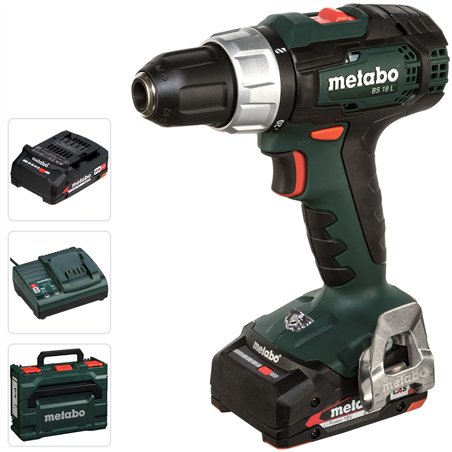 Metabo BS 18 L 2x 2Ah metaBOX trapano avvitatore a batteria