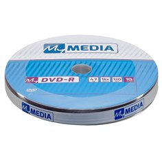1x10 MyMedia DVD-R 4,7GB 16x Speed opaco argento Wrap