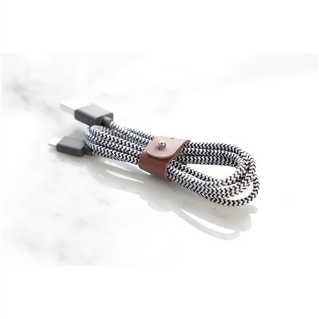 Native Union Belt cavo USB-A a Lightning 1,2m Zebra