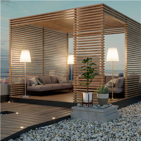 New Garden Lola Slim 180 LED lampada da terra Brass