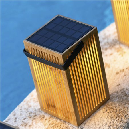 New Garden Okinawa Solar lampada esterni ricaric. marrone