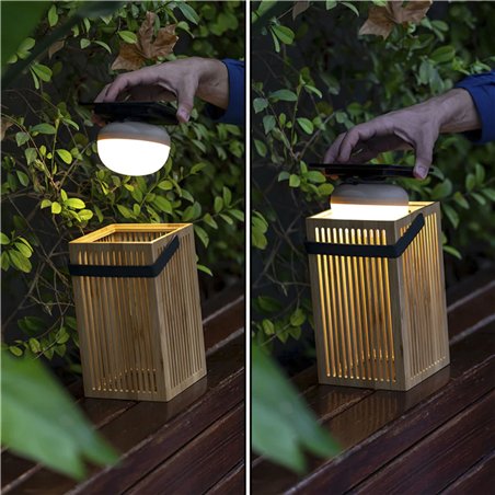 New Garden Okinawa Solar lampada esterni ricaric. marrone