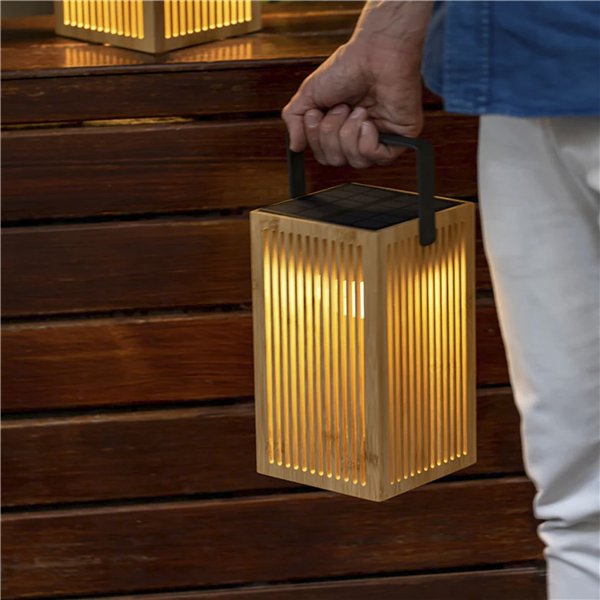 New Garden Okinawa Solar lampada esterni ricaric. marrone