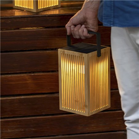 New Garden Okinawa Solar lampada esterni ricaric. marrone