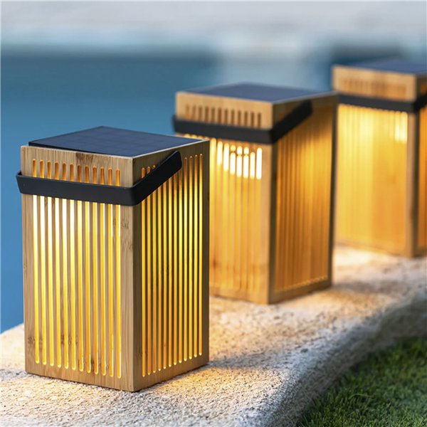 New Garden Okinawa Solar lampada esterni ricaric. marrone
