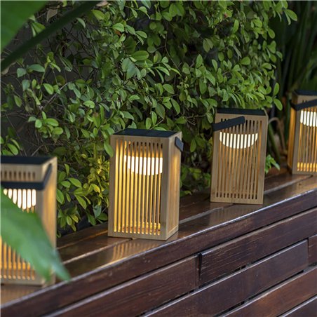 New Garden Okinawa Solar lampada esterni ricaric. marrone