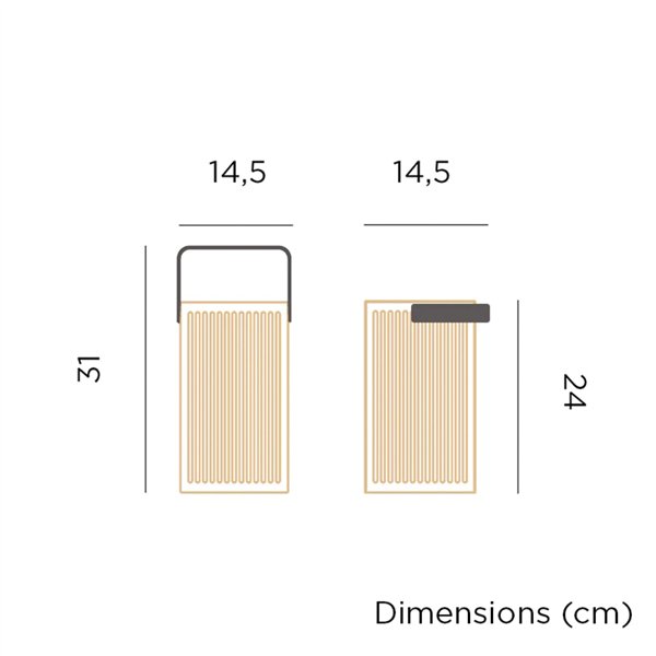 New Garden Okinawa Solar lampada esterni ricaric. marrone