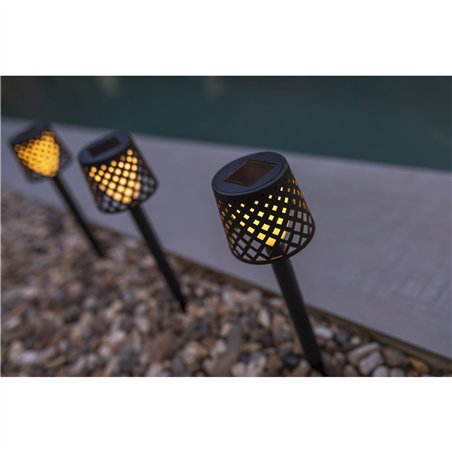 New Garden Gretita Solar lampada c.picch. conf. 4pz. nero