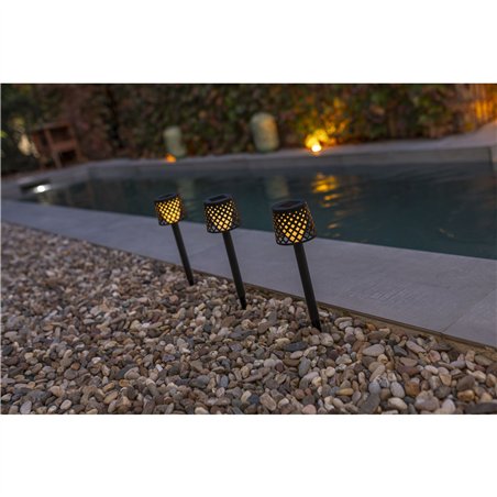 New Garden Gretita Solar lampada c.picch. conf. 4pz. nero