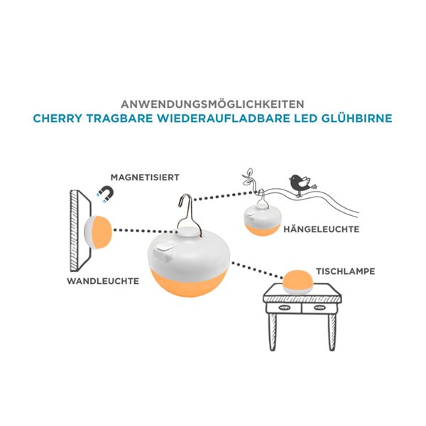 New Garden LAMPADA PORTATILE ciliegia