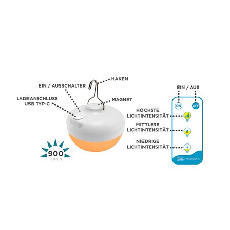 New Garden LAMPADA PORTATILE ciliegia