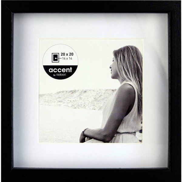 Nielsen Aura nero 20x20 legno incl. Passepartout 1115000