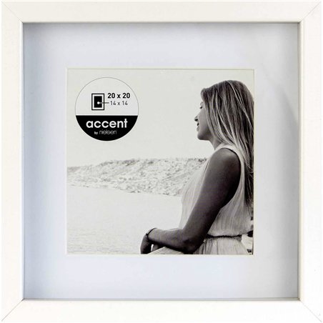 Nielsen Aura bianco 20x20 legno incl. Passepartout 1115001