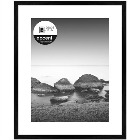 Nielsen Aura nero 24x30 legno incl. Passepartout 1122000