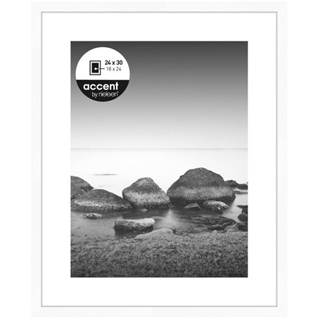 Nielsen Aura bianco 24x30 legno incl. Passepartout 1122001