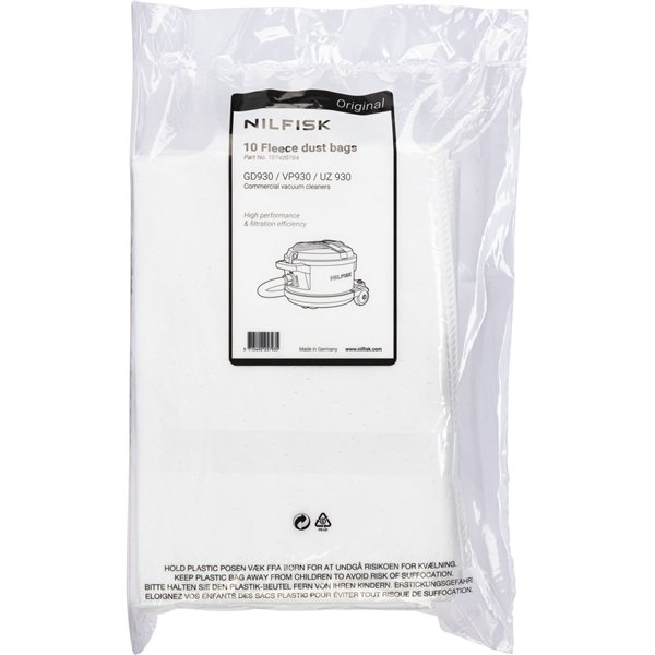 Nilfisk 10x Staubbeutel für VP 930 ECO HEPA