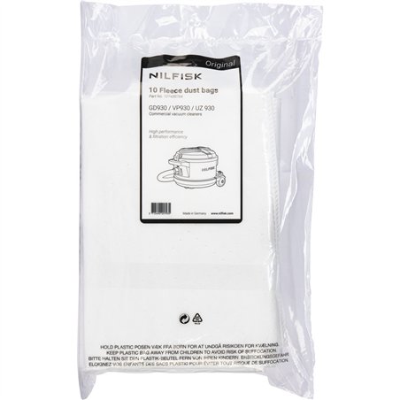 Nilfisk 10x Staubbeutel für VP 930 ECO HEPA