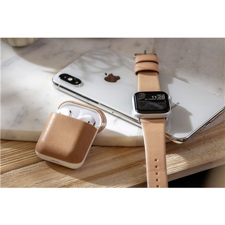 Nomad Airpod custodia Natural pelle