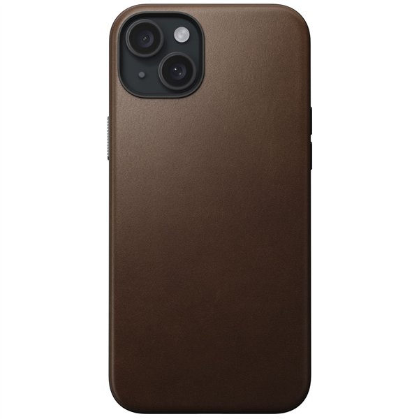 Nomad Modern custodia pelle iPhone 15 Plus Brown