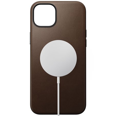 Nomad Modern custodia pelle iPhone 15 Plus Brown