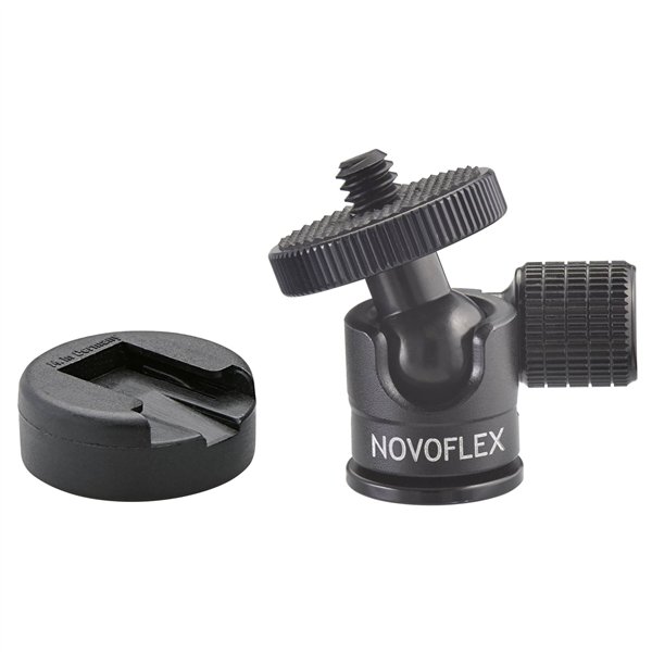 Novoflex attacco sferico picc. con slitta flash