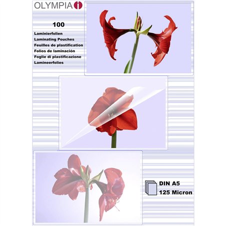 1x100 Olympia Fogli per laminare DIN A5 125 micron           9177