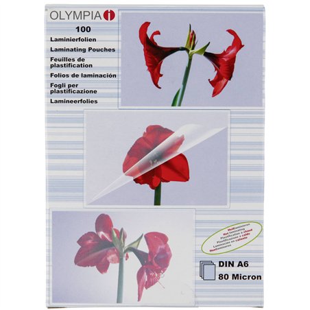 1x100 Olympia Fogli per laminare DIN A6 80 micron            9168