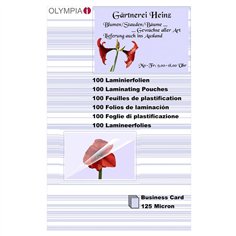 1x100 Olympia Fogli per laminare Bigliet.da visita 125micron 9179