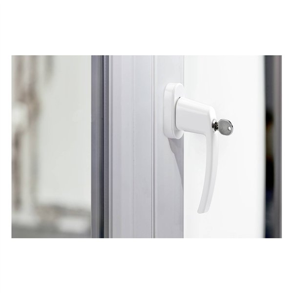 Olympia maniglia per finestra con serratura FGS 100 bianco