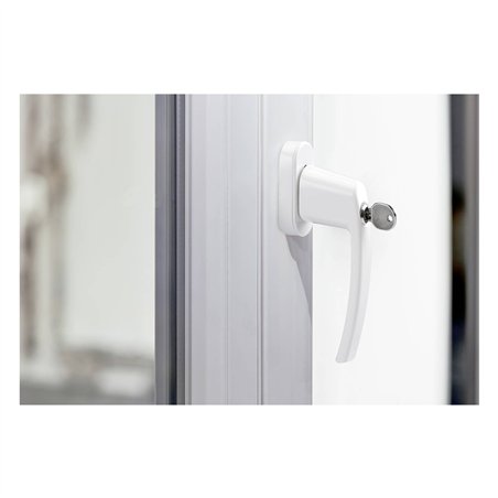 Olympia maniglia per finestra con serratura FGS 100 bianco