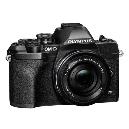 Olympus OM-D E-M10 Mark IV Set + 14-42 Pancake Zoom nero