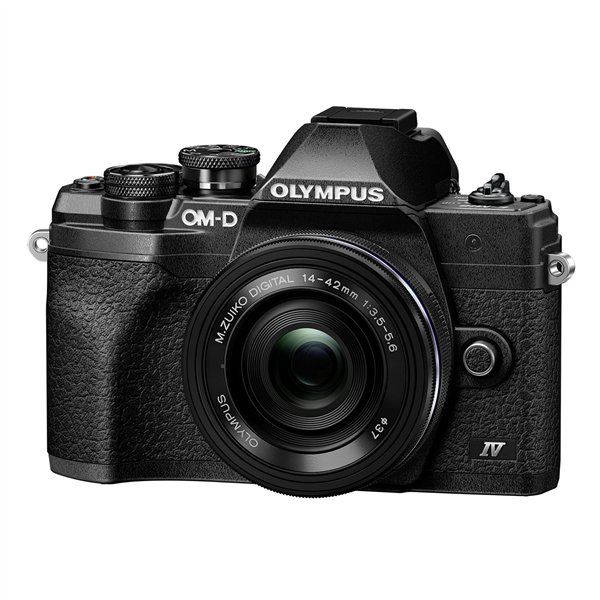 Olympus OM-D E-M10 Mark IV Set + 14-42 Pancake Zoom nero