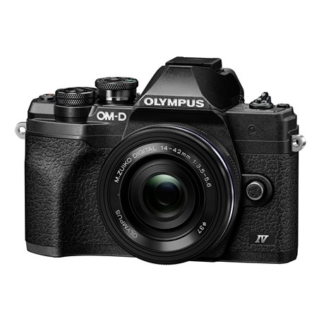 Olympus OM-D E-M10 Mark IV Set + 14-42 Pancake Zoom nero