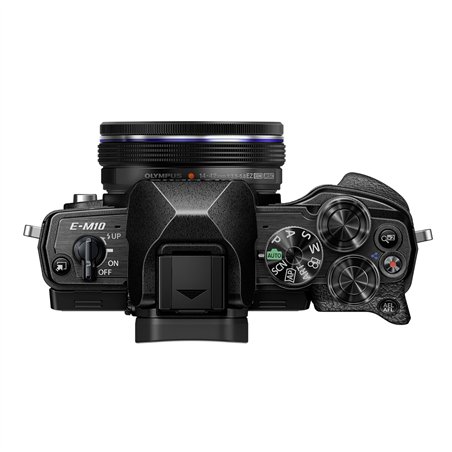 Olympus OM-D E-M10 Mark IV Set + 14-42 Pancake Zoom nero