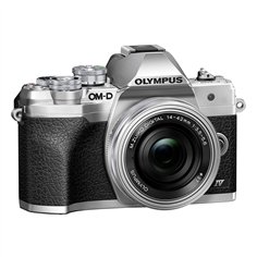 Olympus OM-D E-M10 Mark IV Set + 14-42 Pancake Zoom argento
