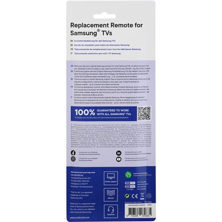One for All Samsung 2.0 telecomando di ricambio URC 4910