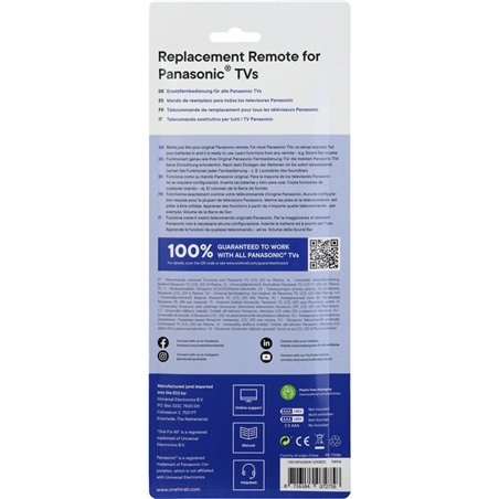 One for All Panasonic 2.0 telecomando di ricambio URC 4914