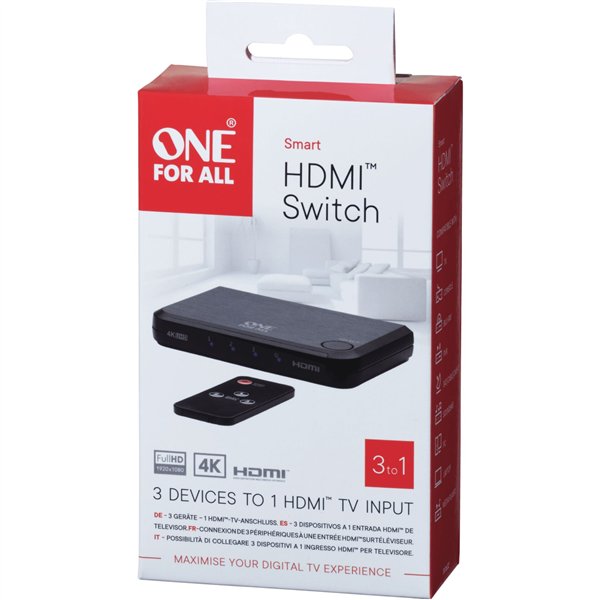 One per All Smart HDMI Switch 4K incl. comando SV 1632
