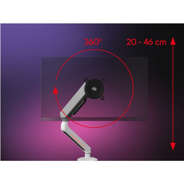 One for All supporto monitor Experience RGB sing. bianco 8120