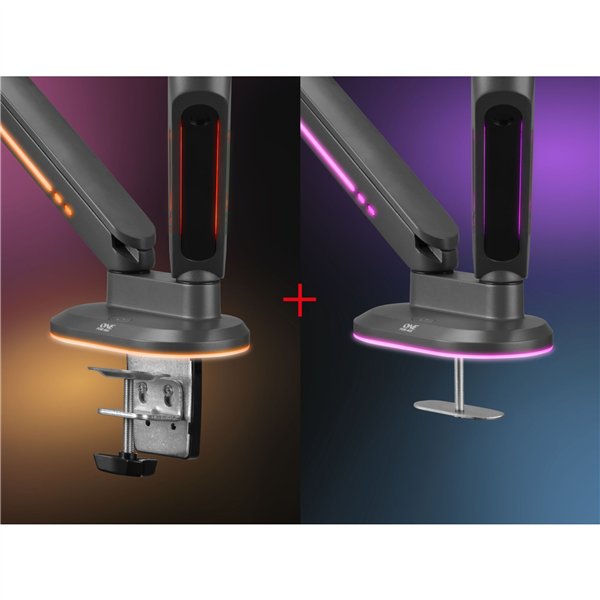 One for All supporto monitor Experience RGB Dual nero DM8210