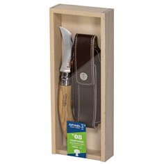 Opinel coltello funghi legno di quercia con scatol.legno e cust.