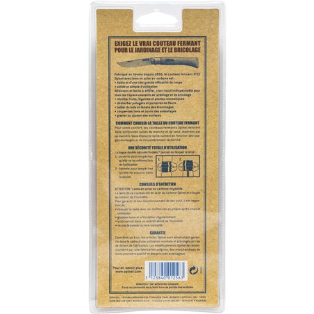 Opinel coltello No. 12 lama carbonio con manico legno