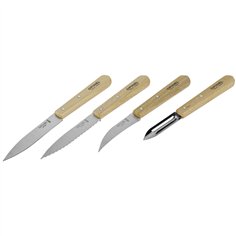 Opinel set coltelli da cucina 4 pezzi manico in legno