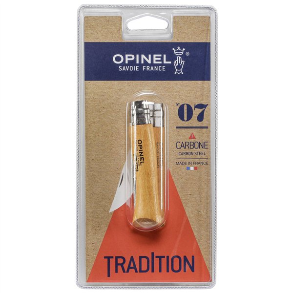 Opinel Taschenmesser No. 07 lama carbone con manico in legno