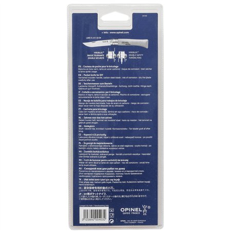 Opinel coltellino No. 10 lama carbone con manico in legno