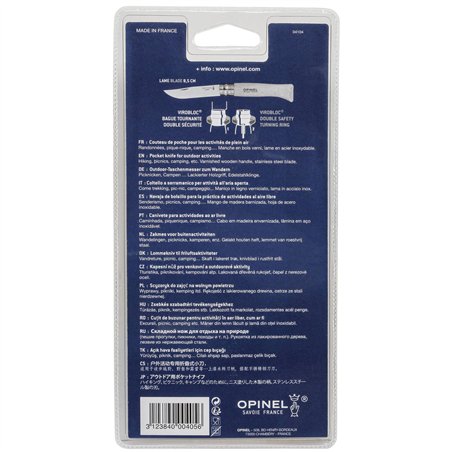 Opinel coltellino No. 08 lama inox con manico in legno